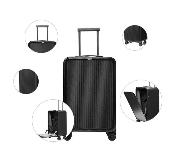 Pinnacle Executive Hardside Spinner Case - Black/Silver - 20/24 inches
