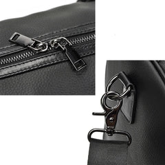Endeavor Leather Carry-On Duffel Bag Weekender - Black/Brown - 16 inches
