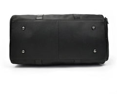 Endeavor Leather Carry-On Duffel Bag Weekender - Black/Brown - 16 inches