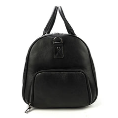 Endeavor Leather Carry-On Duffel Bag Weekender - Black/Brown - 16 inches