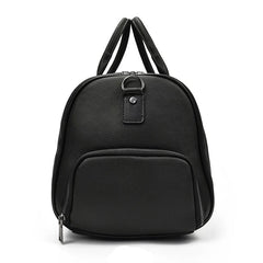 Endeavor Leather Carry-On Duffel Bag Weekender - Black/Brown - 16 inches