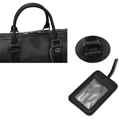 Endeavor Leather Carry-On Duffel Bag Weekender - Black/Brown - 16 inches
