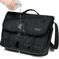 Laptop Carrying Bag Messenger Bag Shoulder Bag, Black/Gray, 15 inches