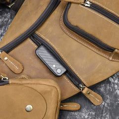 Trailblazer Leather Single Strap Pack Crossbody Bag Sling Bag - Brown