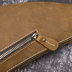Maverick Leather Single Strap Pack Crossbody Bag Trek Sling Bag - Brown
