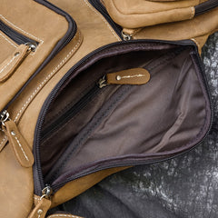 Trailblazer Leather Single Strap Pack Crossbody Bag Sling Bag - Brown