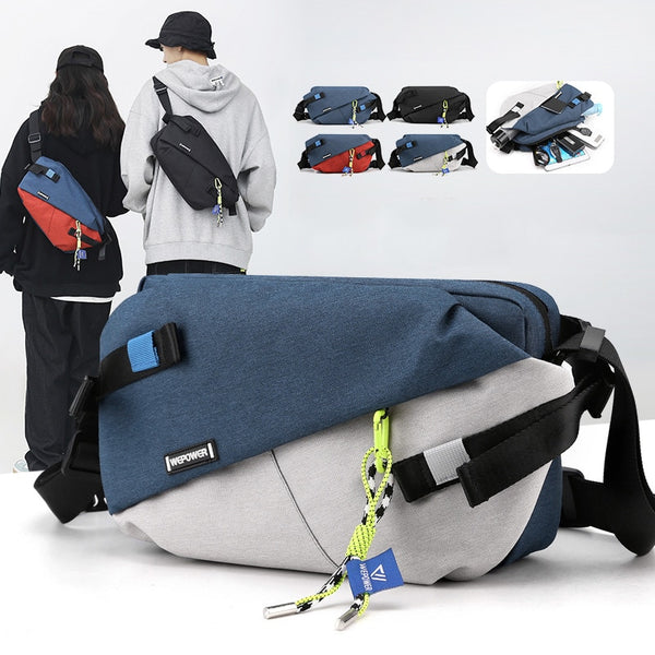 Spyro Two Tone Casual Travel Crossbody Waist Pack Chest Bag - One Size
