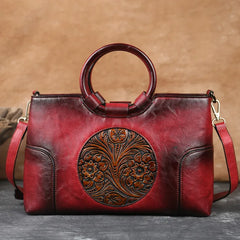 Emilia Retro Embossed Handbag Crossbody Bag Satchel for Women - One Size