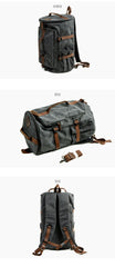 Centaurus Hybrid Bag Crossover Duffel Backpack - Canvas - Black/Brown