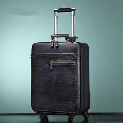 Tudor Upright Business Spinner Luggage, Blue/Brown/Dark Gray, 22 inches