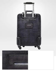 Tudor Upright Business Spinner Luggage, Blue/Brown/Dark Gray, 22 inches