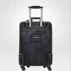 Tudor Upright Business Spinner Luggage, Blue/Brown/Dark Gray, 22 inches