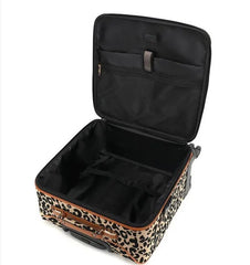 Apex Leopard Print Spinner Case Carry-On Travel Bag On Wheels, 20 inches