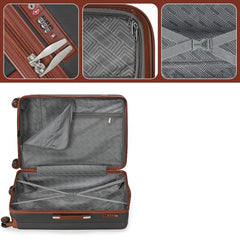 Navigator Hard Side Spinner Luggage Set - Gray/White - 20/24/28 inches