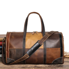 Sierra Patchwork Leather Duffel Cabin Ready Travel Bag - One Size