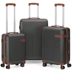 Navigator Hard Side Spinner Luggage Set - Gray/White - 20/24/28 inches