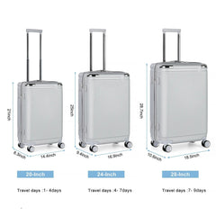 Nomad 3-Piece Hard Shell Spinner Suitcase Luggage Set, 20/24/28 inches