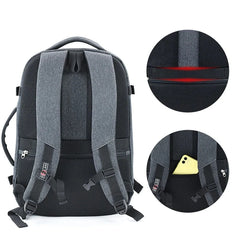 Waterproof & Lightweight Travel Backpack for Men - Dark Gray - 17 inches