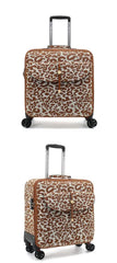 Apex Leopard Print Spinner Case Carry-On Travel Bag On Wheels, 20 inches