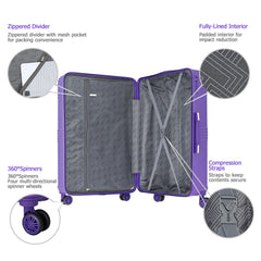 Legacy 3-Piece Hardside Spinner Suitcase Luggage Set - 20/24/28 inches