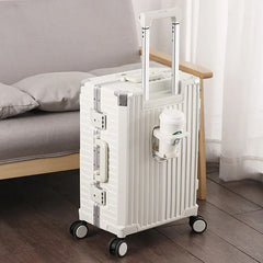 Turbo Tech Spinner Suitcase Trolley Box - Black/Ivory - 20/24/28 inches