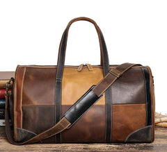 Sierra Patchwork Leather Duffel Cabin Ready Travel Bag - One Size