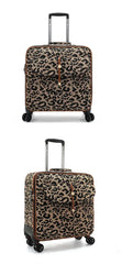 Apex Leopard Print Spinner Case Carry-On Travel Bag On Wheels, 20 inches