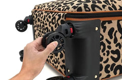 Apex Leopard Print Spinner Case Carry-On Travel Bag On Wheels, 20 inches