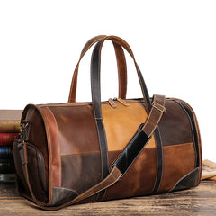 Sierra Patchwork Leather Duffel Cabin Ready Travel Bag - One Size