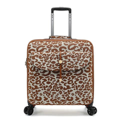 Apex Leopard Print Spinner Case Carry-On Travel Bag On Wheels, 20 inches