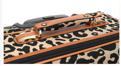 Apex Leopard Print Spinner Case Carry-On Travel Bag On Wheels, 20 inches