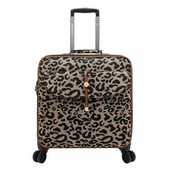 Apex Leopard Print Spinner Case Carry-On Travel Bag On Wheels, 20 inches