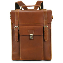 Hawthorne Box Backpack with Laptop Sleeve - Brown/Coffee - 14 inches