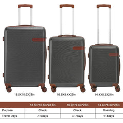 Navigator Hard Side Spinner Luggage Set - Gray/White - 20/24/28 inches