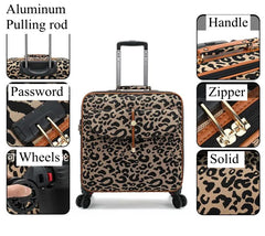 Apex Leopard Print Spinner Case Carry-On Travel Bag On Wheels, 20 inches