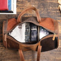 Sierra Patchwork Leather Duffel Cabin Ready Travel Bag - One Size