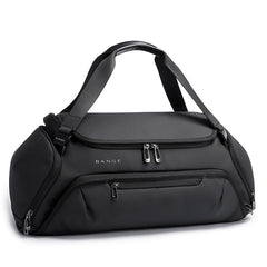 Oversized Travel Duffel Bag Gym Bag, 1680D Polyester, Black/Gray, 30L