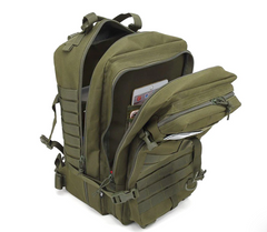 Large Tactical Rucksack for Outdoor/Travel, Army Green/Black/Khaki, 45L