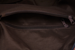 Canvas Duffel Bag with Leather Trim Large Travel Bag with Shoulder Strap