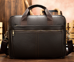 Men’s Work and Travel Leather Briefcase with 14 inches Computer Storage