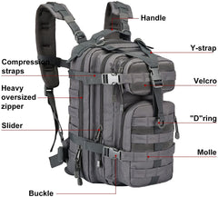 Waterproof Tactical Backpack Military Pack Assault Backpack, 30 Liters