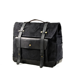 Tempest Waxed Canvas Motorcycle Bag Biker's Satchel for Men - One Size