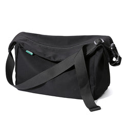 Soft Utility Bag Messenger Bag Casual Satchel Crossbody Bag, Black/White