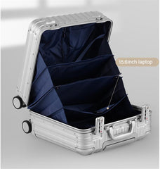 Aluminum Hard Side Spinner Case Trolley Bag On Wheels 18/20/24/29 inches