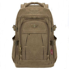 Military Command Backpack, Canvas, Army Green/Black/Khaki, 17 inches