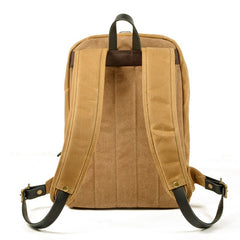 Regal Waxed Canvas Backpack, Army Green/Black/Gray/Navy/Khaki, One Size