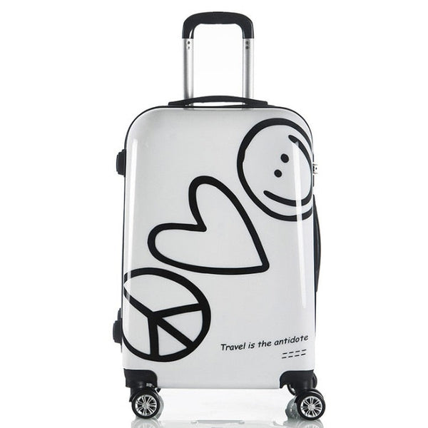 Jolly Jetsetter Luggage Printed Hard Side Spinner Suitcase 20/24 inches