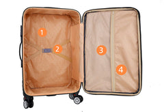 3-Piece Travel Luggage Set Soft Side Rolling Suitcase, 20/24/28 inches