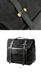 Tempest Waxed Canvas Motorcycle Bag Biker's Satchel for Men - One Size