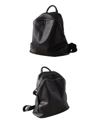 Women’s Uptown Backpack Pebbled Leather Backpack, Black/Maroon, One Size